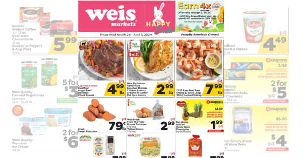 Weis Weekly Ad (3/28/24 - 4/3/24) Flyer Preview
