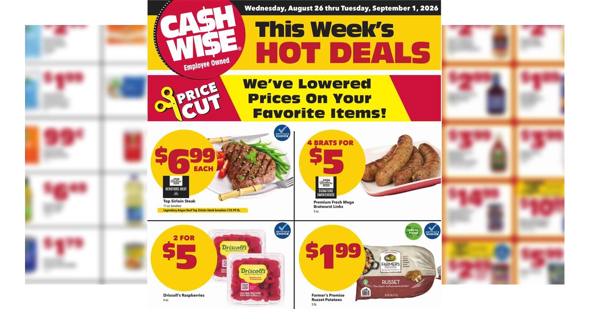 Cash Wise Weekly (8/26/26 – 9/1/26) Ad Preview!