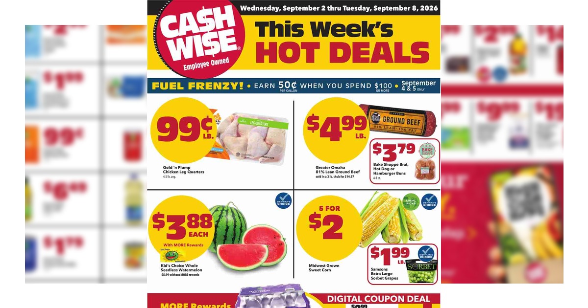 Cash Wise Weekly (9/2/26 – 9/8/26) Ad Preview!