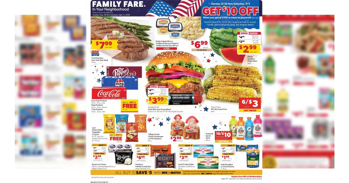 Family Fare Ad (8/30/26 - 9/5/26) Weekly Ad Preview