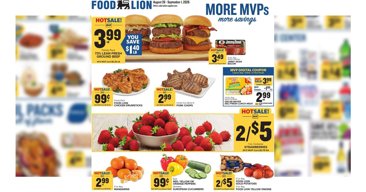 Food Lion Weekly Ad (8/26/26 – 9/1/26) Early Ad Preview