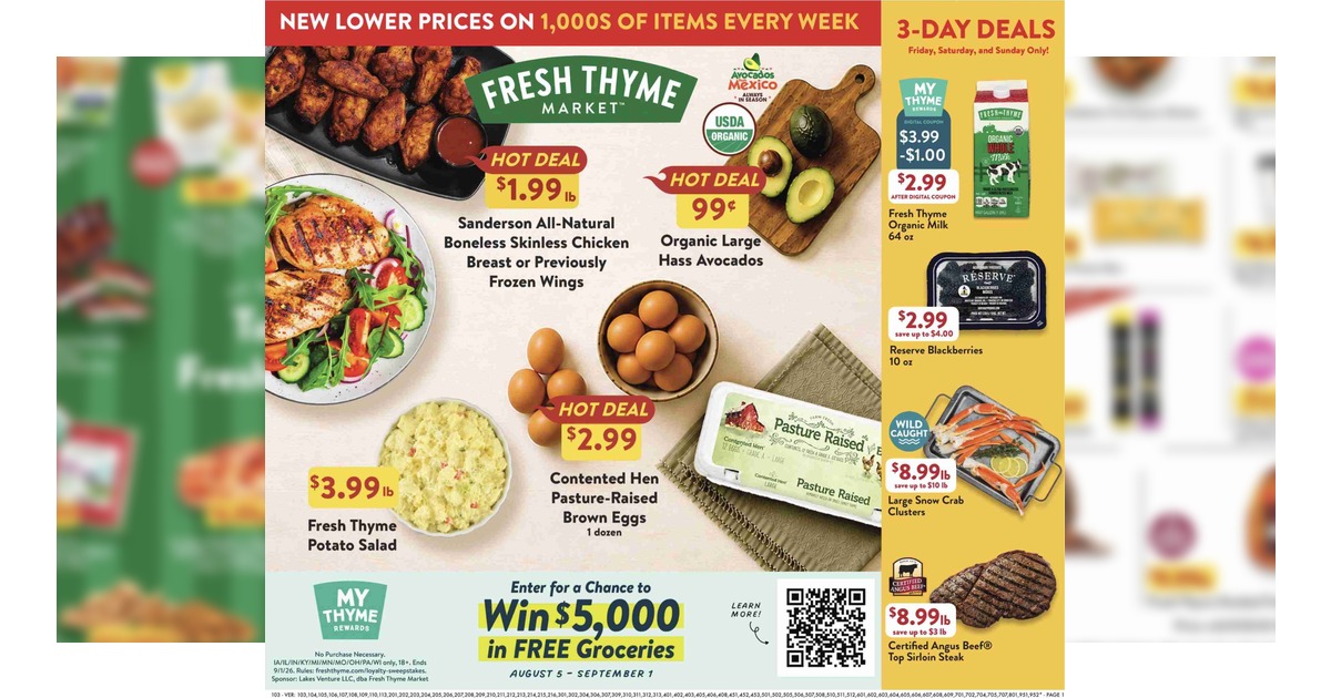 Fresh Thyme Weekly Ad (8/26/26 – 9/1/26) Preview