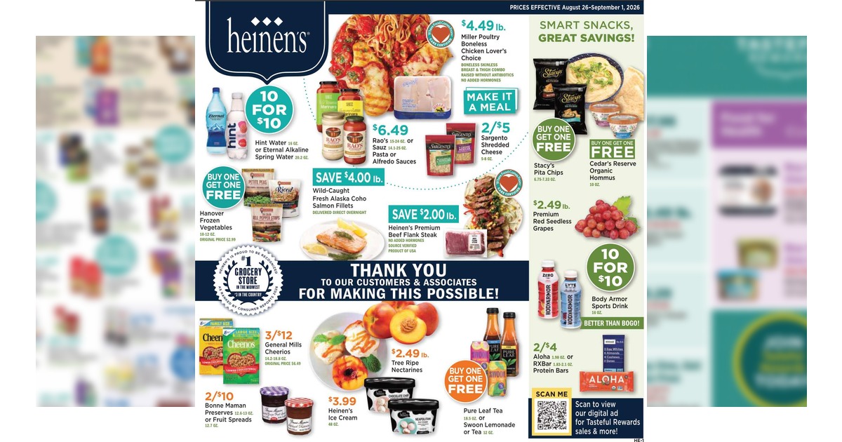 Heinen's Weekly (8/26/26 – 9/1/26) Ad