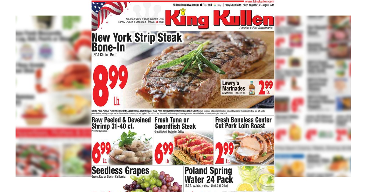 King Kullen Circular (8/21/26– 8/27/26) Weekly Ad