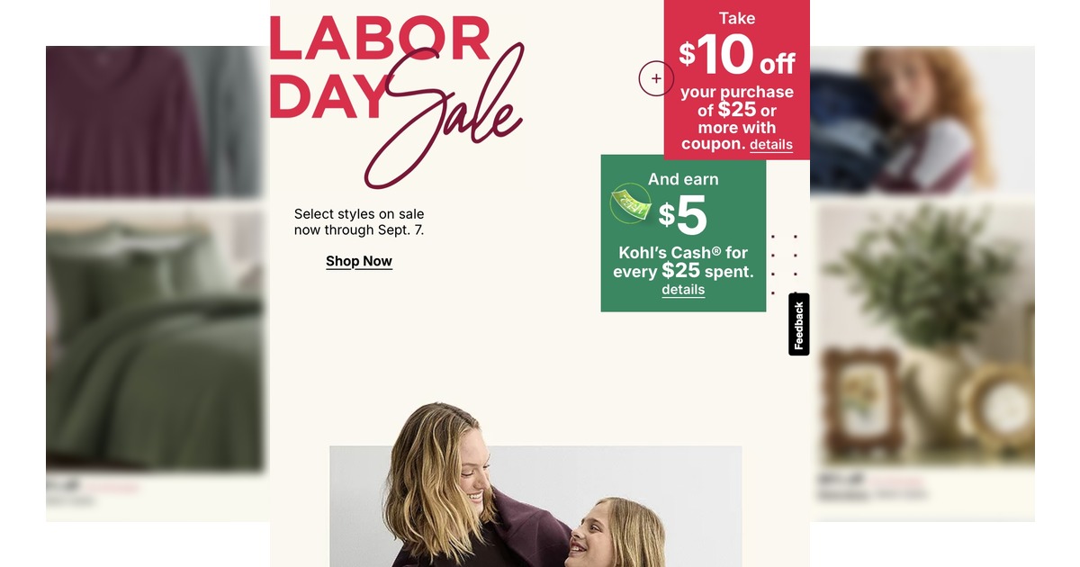Kohl's Weekly Ad (9/3/26 - 9/7/26) Labor Day Sale!