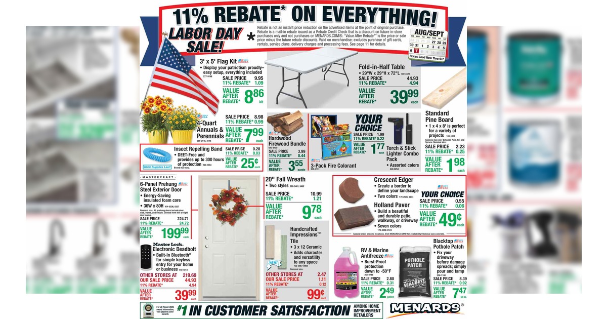 Menards Weekly Ad (8/27/26 - 9/7/26) Preview!