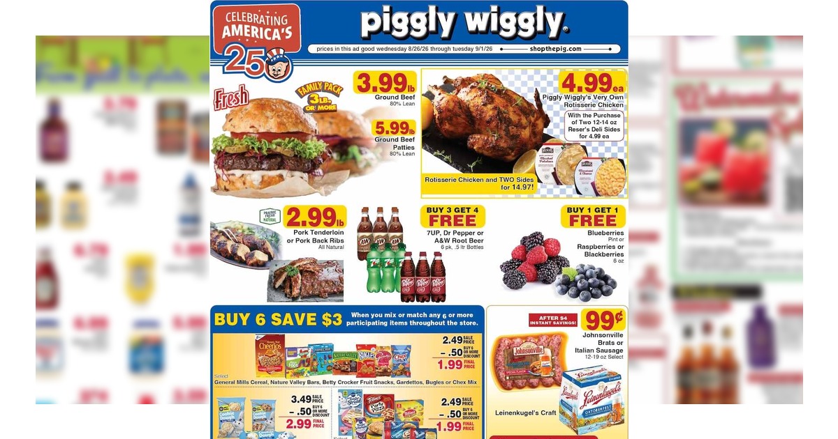 Piggly Wiggly Weekly (8/26/26 – 9/1/26) Ad Preview