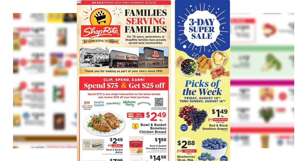 ShopRite Weekly Ad (8/14/26 - 8/20/26) Circular Preview