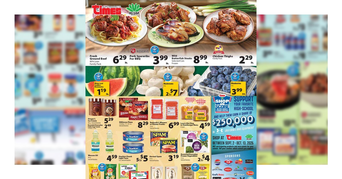 Times Supermarkets Weekly Ad (9/2/26 – 9/8/26) Preview