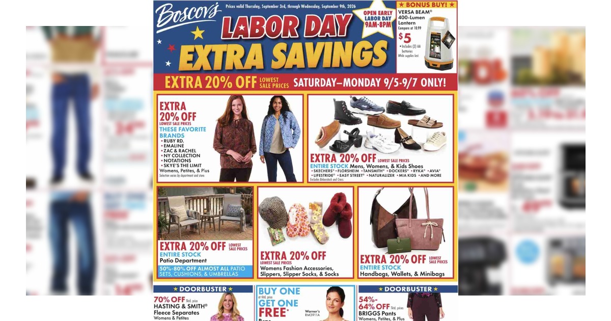 Boscov's Ad (9/3/26- 9/9/26) Weekly Sales Preview