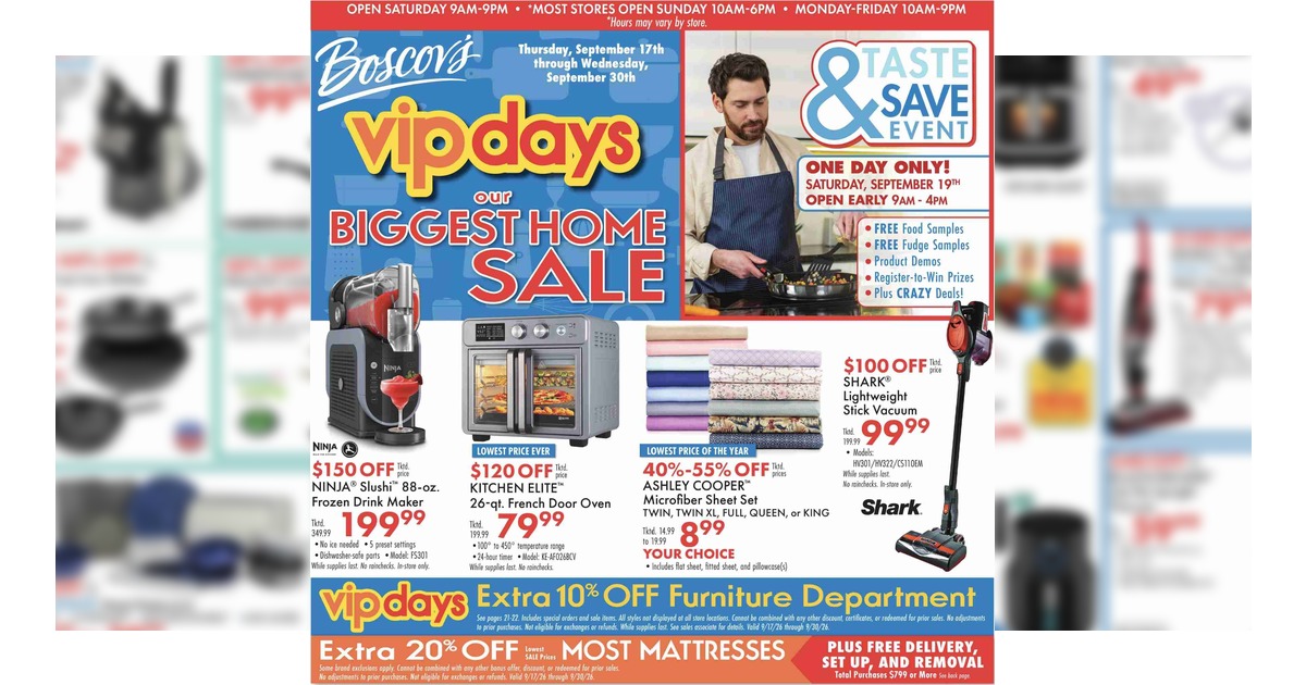Boscov's Ad (9/17/26 - 9/30/26) Weekly Sales Preview