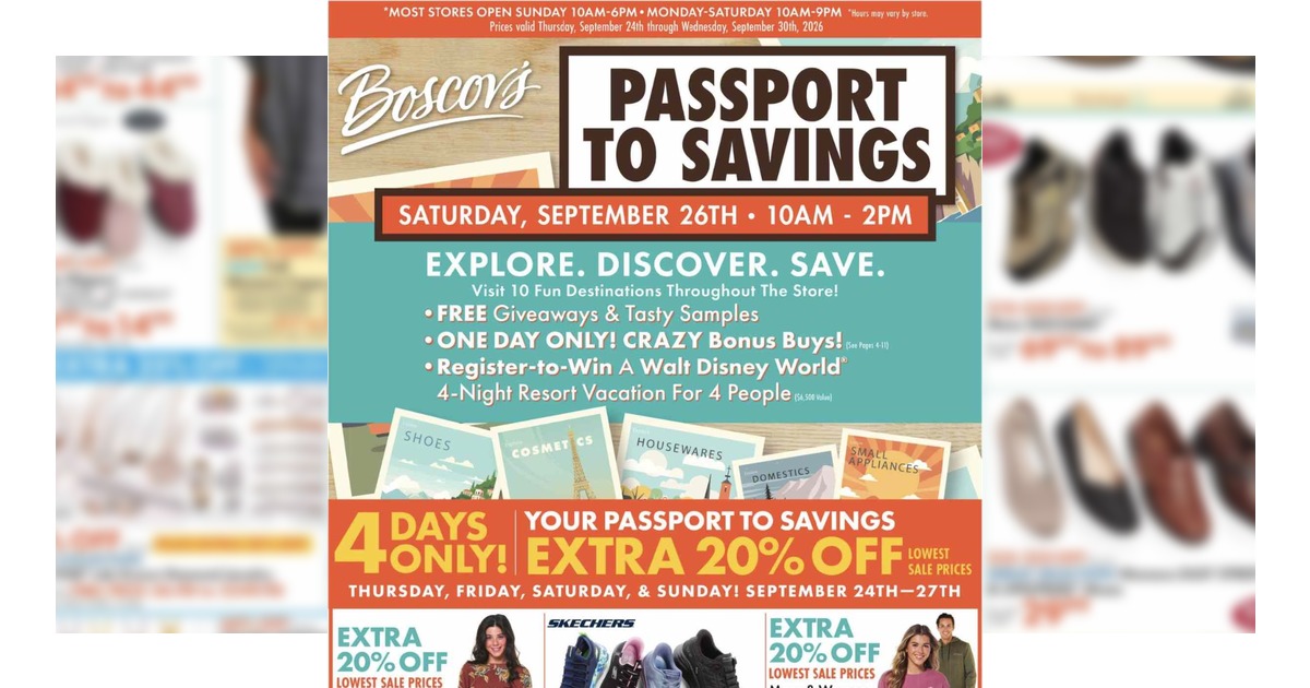 Boscov's Ad (9/24/26 - 9/30/26) Weekly Sales Preview