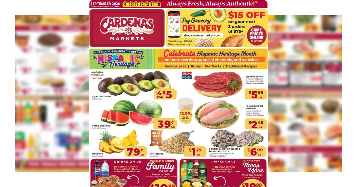 Cardenas Weekly Ad (9/9/26 – 9/15/26) Preview