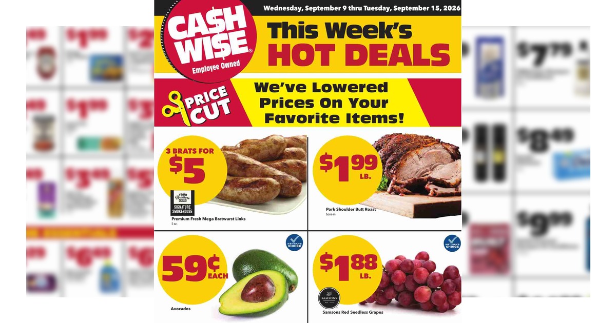 Cash Wise Weekly (9/9/26 – 9/15/26) Ad Preview!