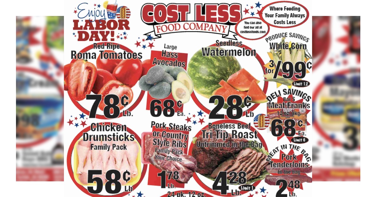 Cost Less Food Weekly Ad (9/2/26 – 9/8/26) Preview