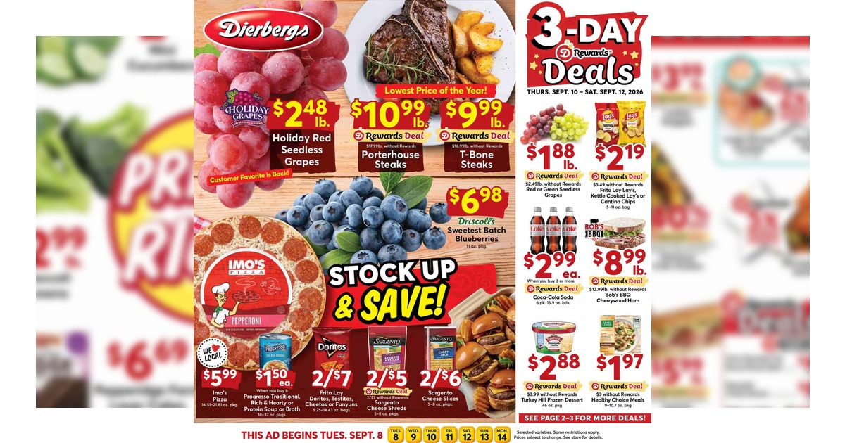 Dierbergs Weekly Flyer (9/8/26 - 9/14/26) Ad Preview