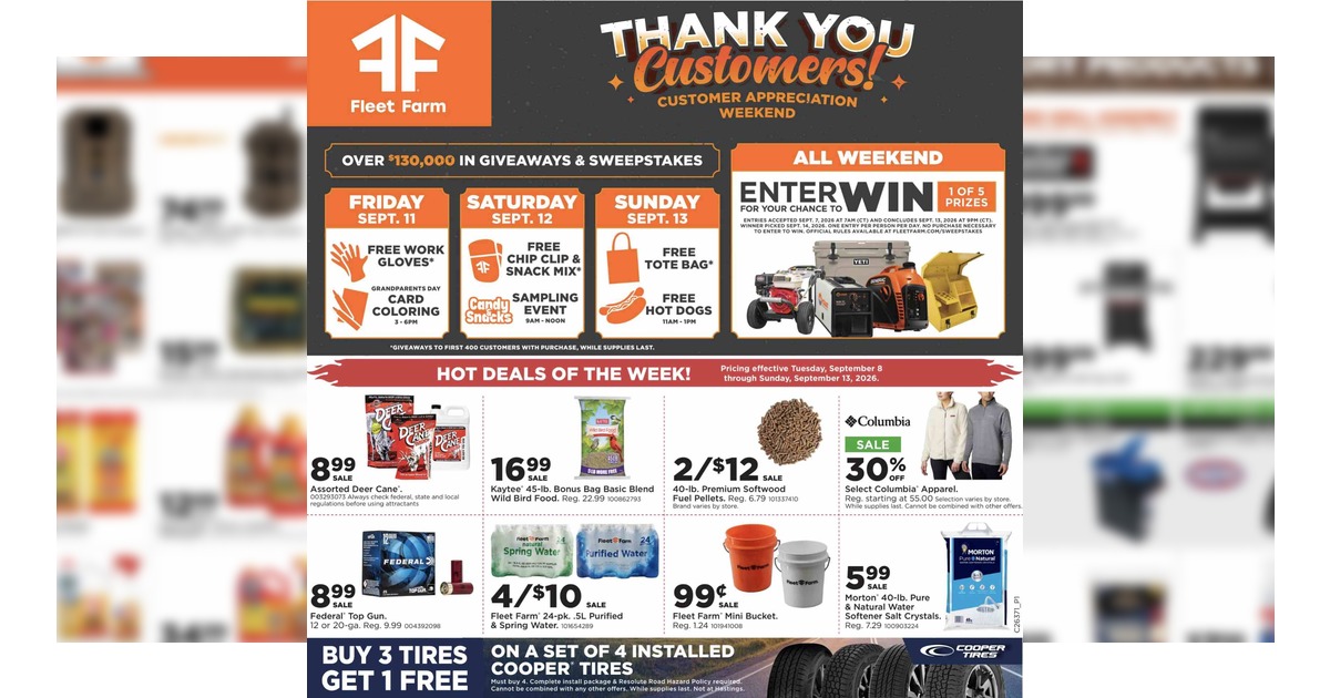 Fleet Farm Weekly Ad (9/8/26 - 9/13/26) Preview!
