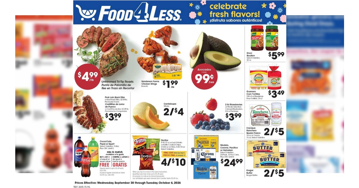 Food 4 Less Weekly Ad (9/30/26 – 10/6/26) Preview
