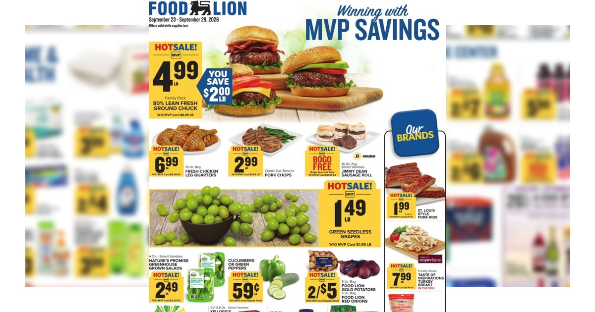 Food Lion Weekly Ad (9/23/26 – 9/29/26) Early Ad Preview