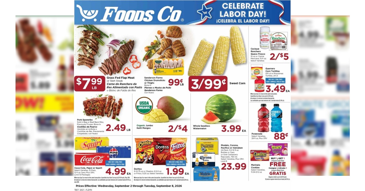 Foods Co Weekly (9/2/26 – 9/8/26) Ad
