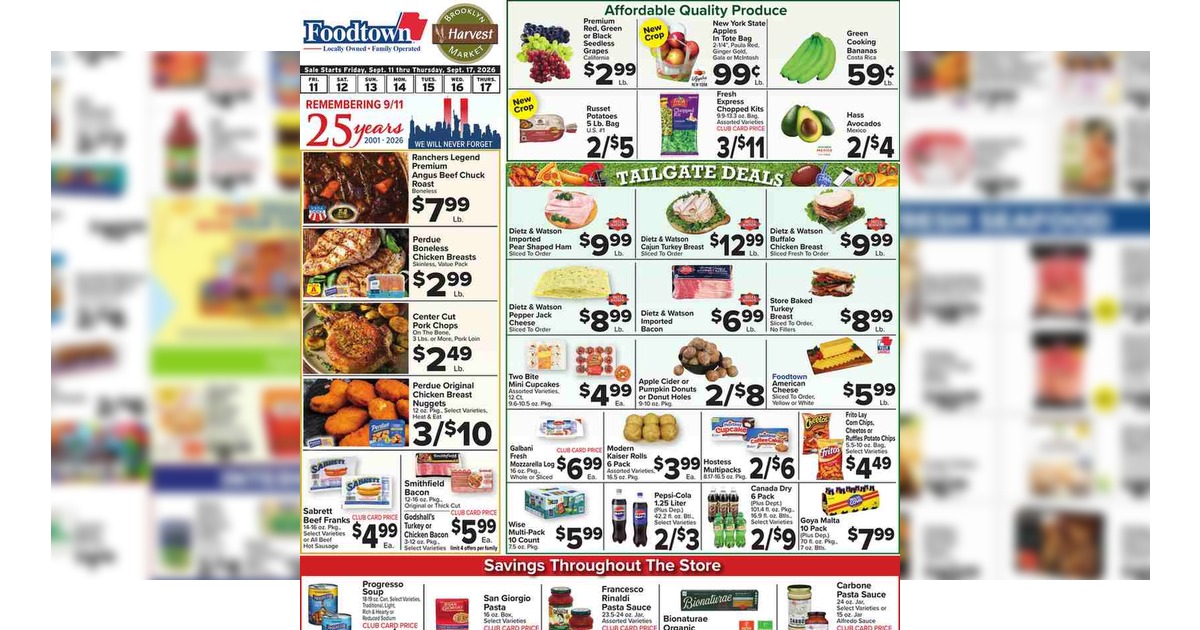 Foodtown Weekly Ad (9/11/26 - 9/17/26) Circular Preview
