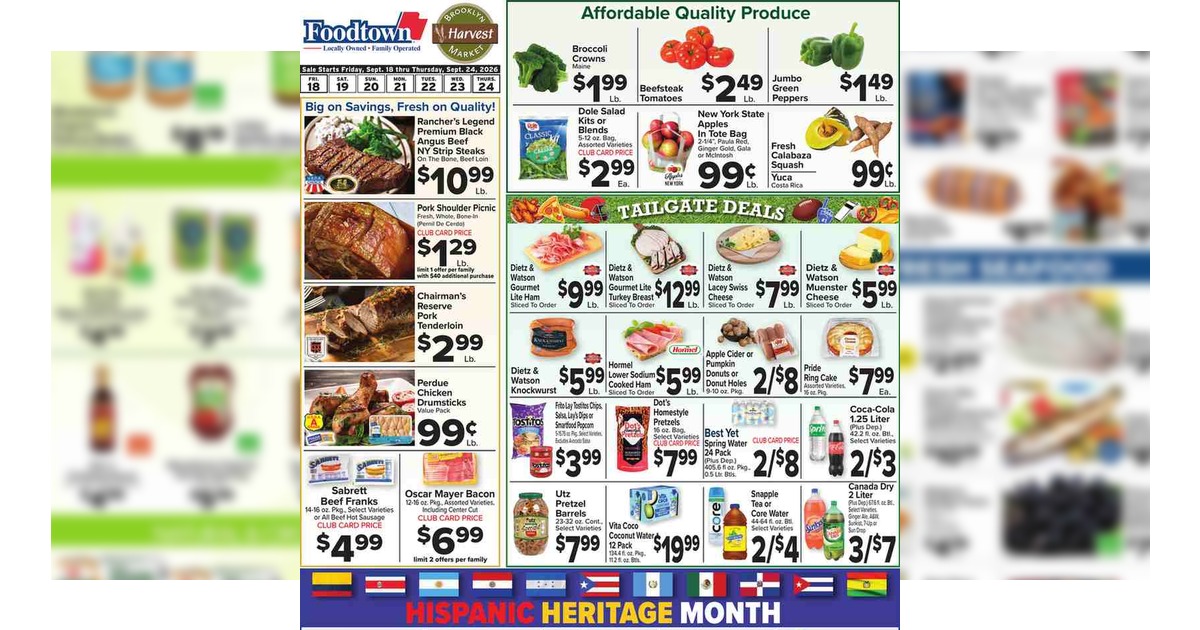 Foodtown Weekly Ad (9/18/26 - 9/24/26) Circular Preview