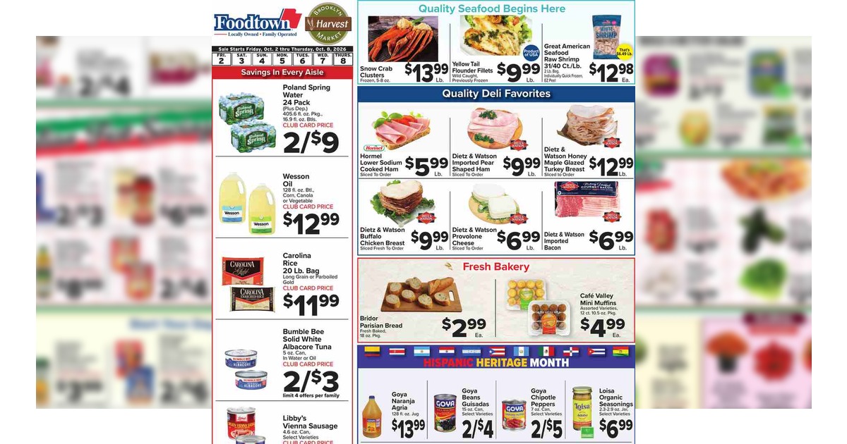 Foodtown Weekly Ad (10/2/26 - 10/8/26) Circular Preview