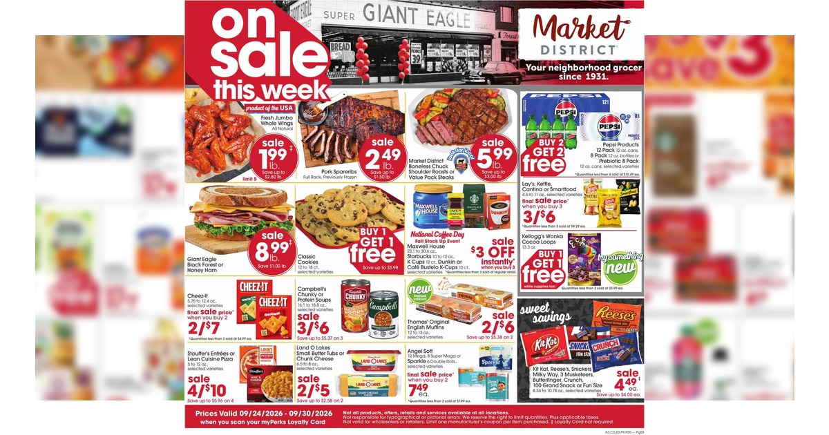 Giant Eagle Weekly (9/24/26 - 9/30/26) Ad Preview