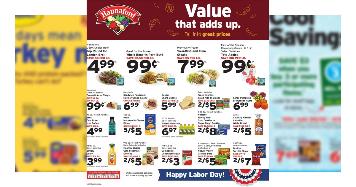 Hannaford Weekly Flyer (9/6/26 – 9/12/26) Ad Preview