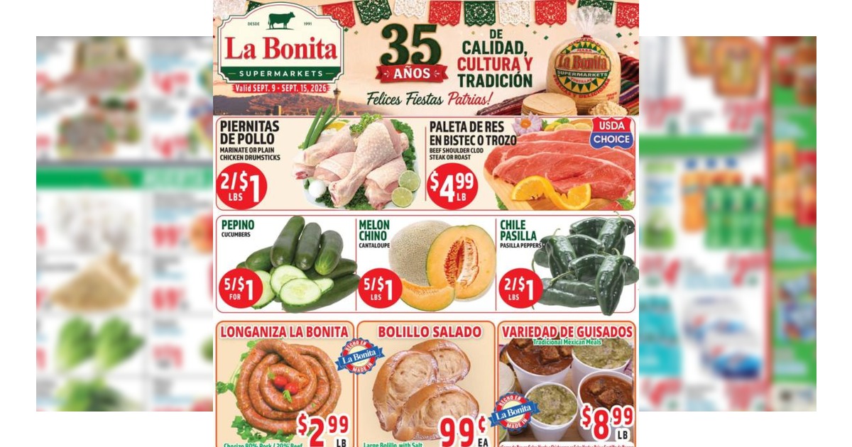 La Bonita Weekly Ad (9/9/26 – 9/15/26) Preview
