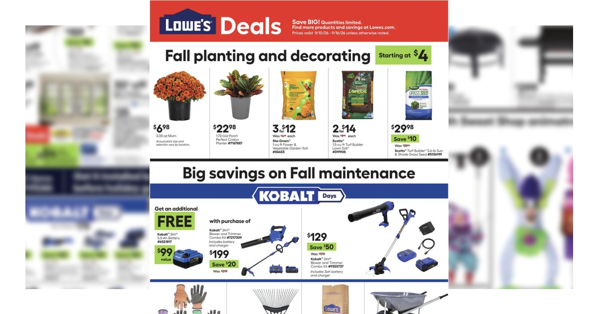 Lowe's Weekly Ad (9/10/26 - 9/23/26) Preview!