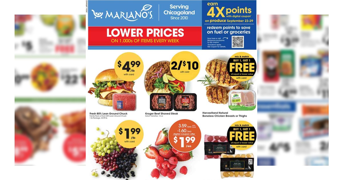 Mariano’s Weekly (9/23/26 – 9/29/26) Early Ad Preview