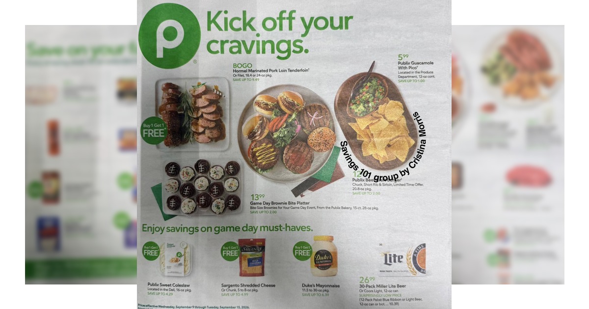 Publix Weekly Ad (9/9/26 - 9/15/26) Sneak Peek Preview