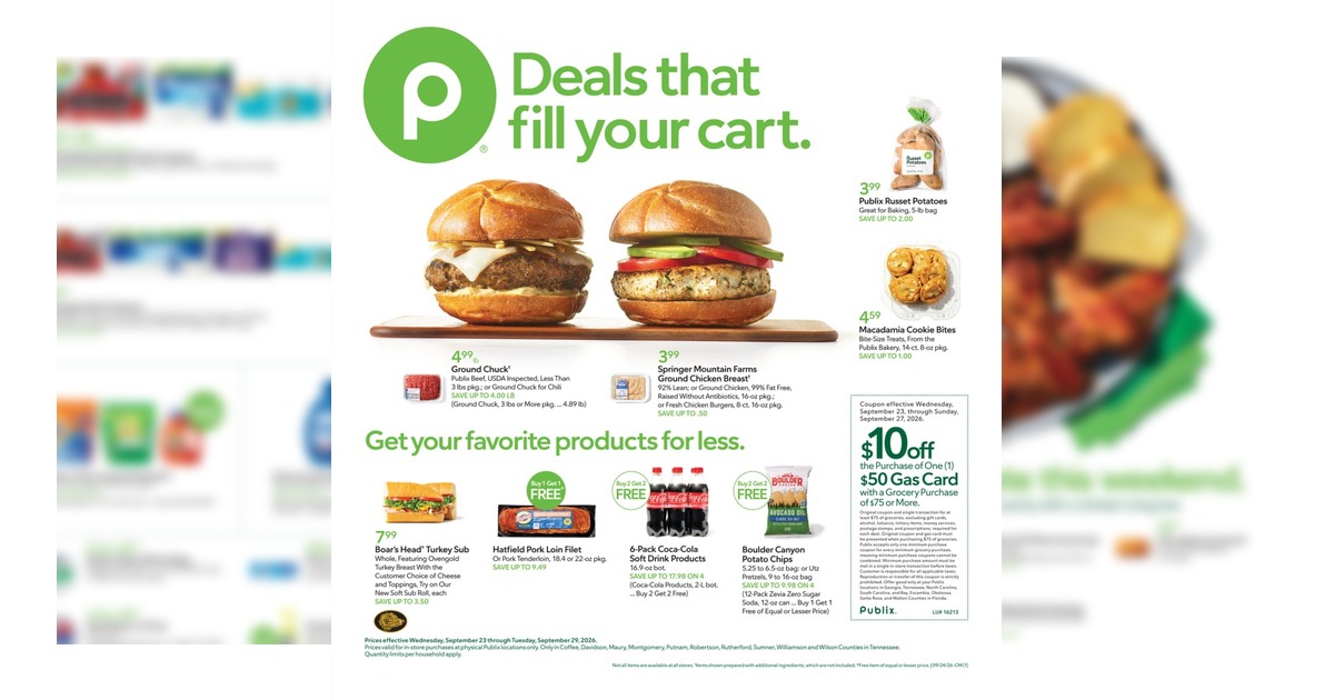 Publix Weekly Ad (9/23/26 - 9/29/26) Sneak Peek Preview