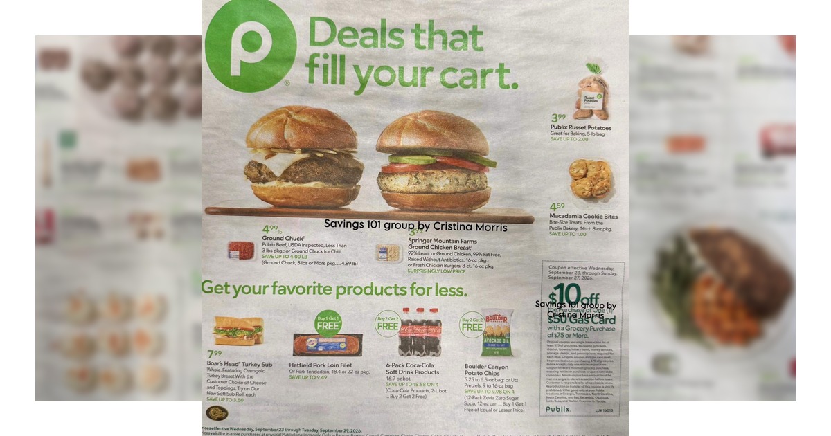 Publix Weekly Ad (9/23/26 - 9/29/26) Sneak Peek Preview