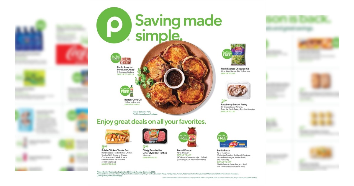 Publix Weekly Ad (9/30/26 - 10/6/26) Sneak Peek Preview