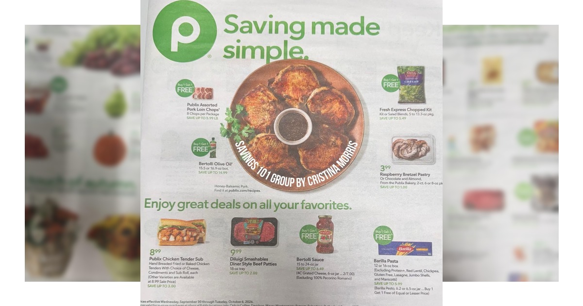 Publix Weekly Ad (9/30/26 - 10/6/26) Sneak Peek Preview