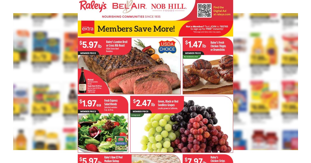 Raley’s Weekly Ad (9/16/26 – 9/22/26) Preview