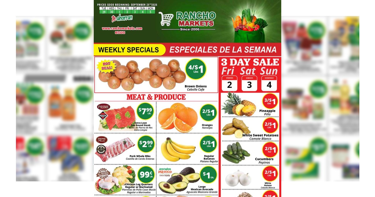 Rancho Markets Weekly Ad (9/29/26 - 10/5/26)