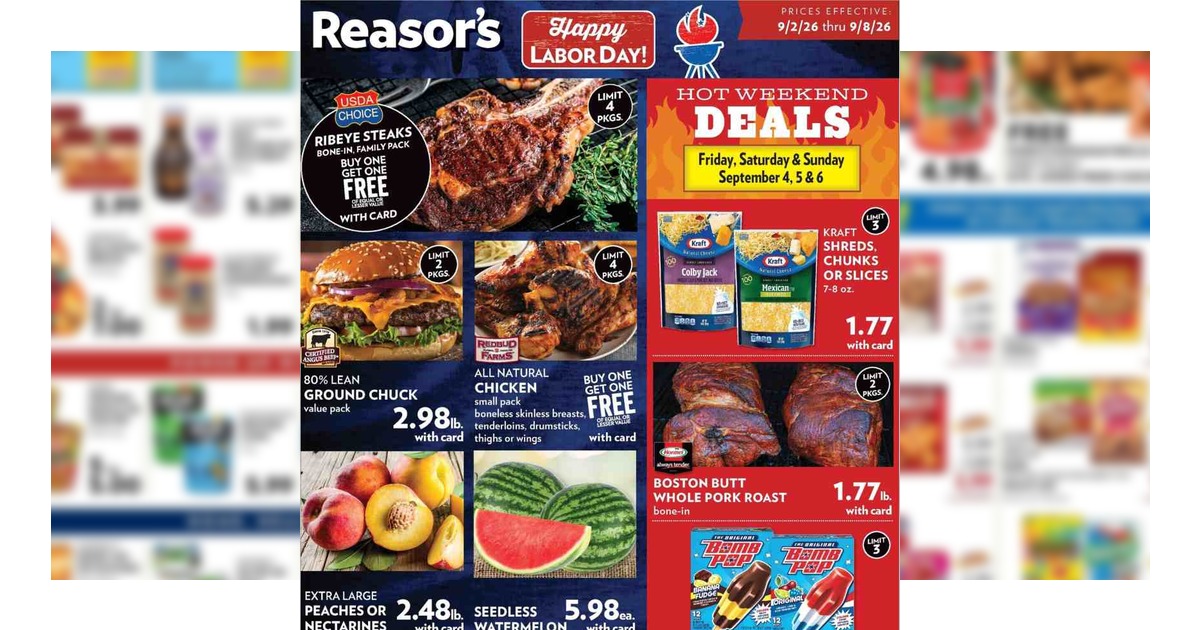 Reasor's Weekly Ad (9/2/26 – 9/8/26) Preview