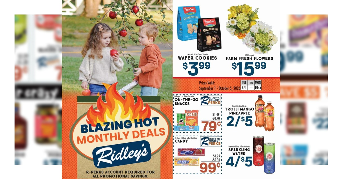 Ridley’s Ad (9/1/26 - 10/5/26) September Ad Preview