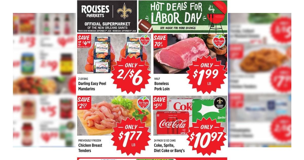 Rouses Weekly (9/2/26 – 9/9/26) Ad Preview