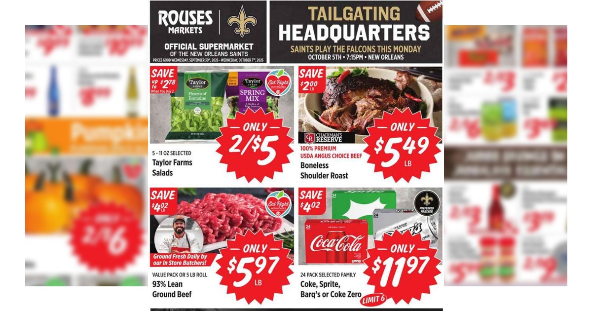Rouses Weekly (9/30/26 – 10/7/26) Ad Preview