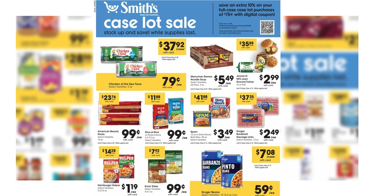 Smith's Case Lot Sale (9/27/26 – 10/13/26) Ad Preview!