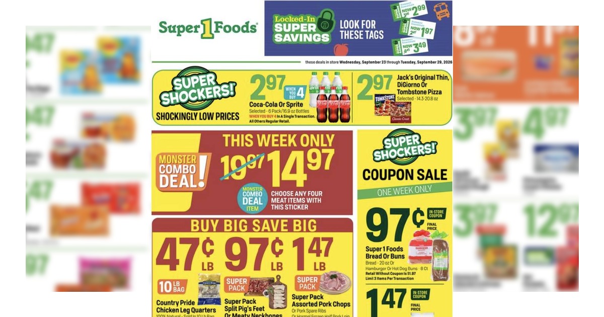 Super 1 Foods Ad (9/23/26 – 9/29/26) Super One Preview