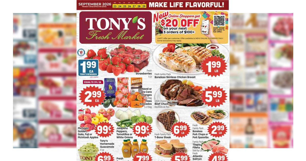 Tony's Fresh Market (9/23/26 – 9/29/26) Weekly Ad