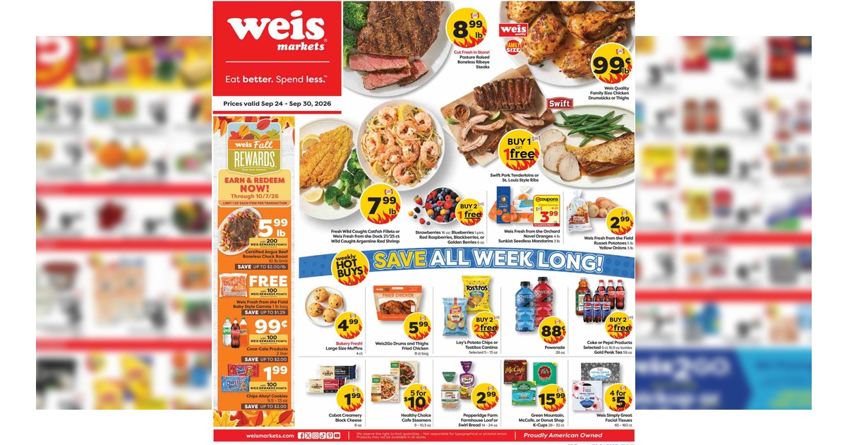 Weis Weekly Sale Ad (9/24/26 - 9/30/26) Flyer Preview