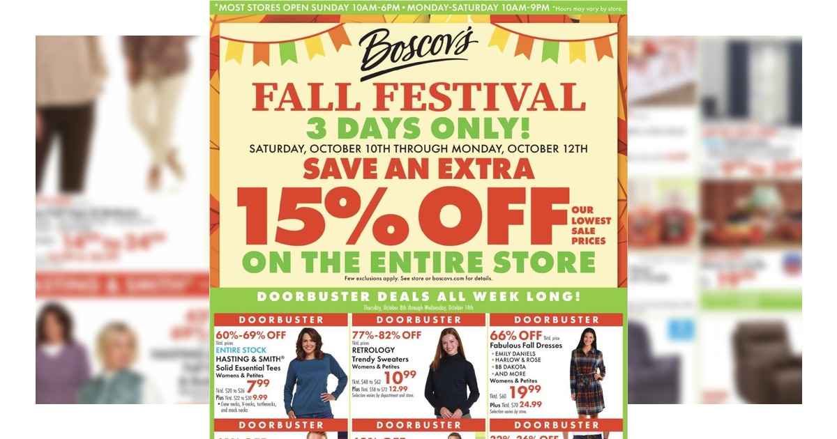 Boscov's Ad (10/8/26 - 10/14/26) Weekly Sales Preview