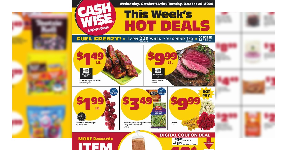 Cash Wise Weekly (10/14/26 – 10/20/26) Ad Preview!