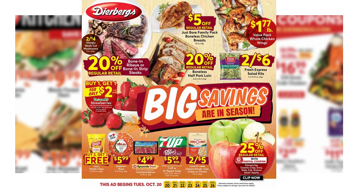 Dierbergs Weekly Flyer (10/20/26 - 10/26/26) Ad Preview
